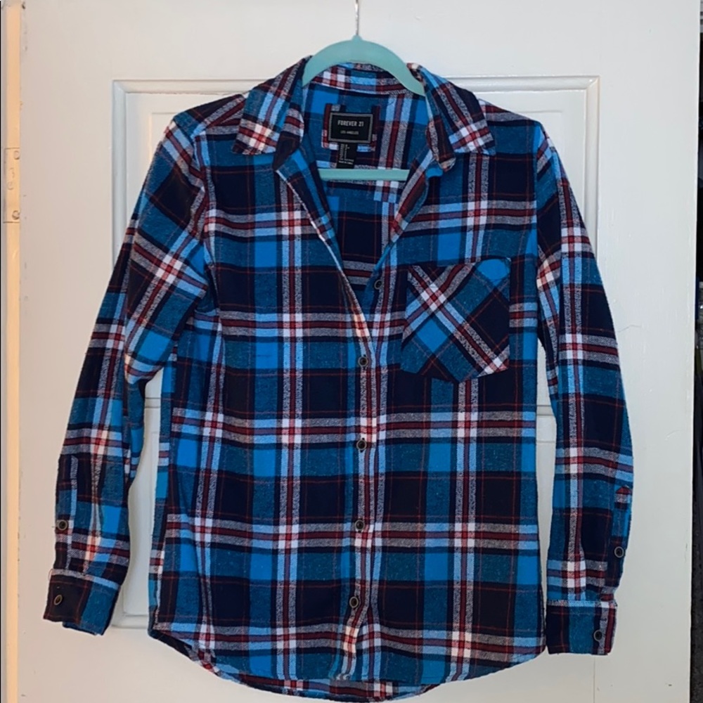Forever 21 Blue Flannel Shirt